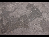 02926 ostia - regio v - insula v - terme dell'invidioso (v,v,2) - vestibulum b - mosaik - nereide auf einem hypocamp - detail - e - 2019.jpg